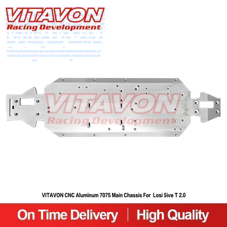 VITAVON CNC Aluminum 7075 Main Chassis For Losi 5ive T 2.0