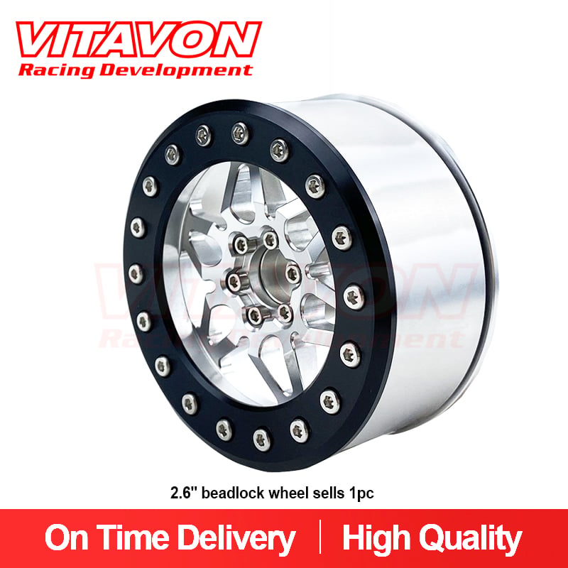 VITAVON 2.2/3.0 Bead Lock Wheel For Baja Rey 1:10 Black+Blue