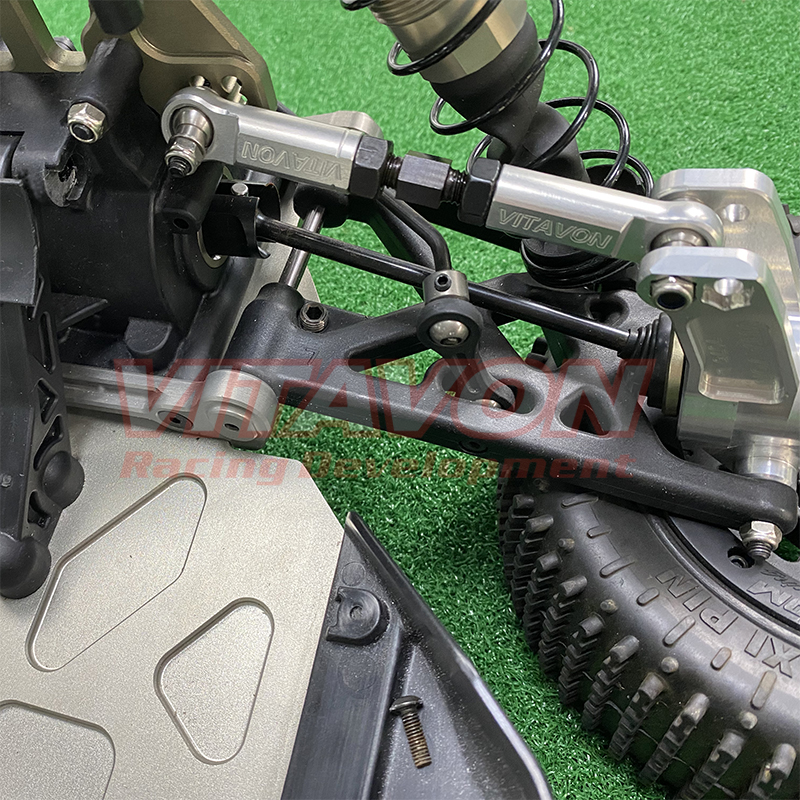 Vitavon CNC 7075 Aluminum Rear Upper Link – For Losi Baja Rey, Rock Rey, Hammer Rey 1:10, Silver