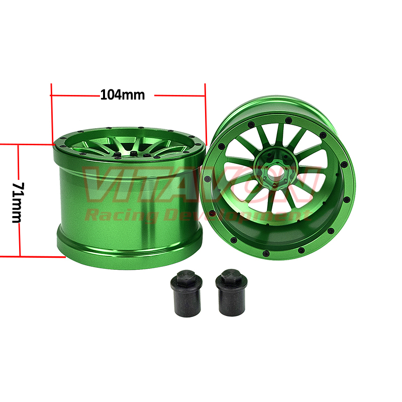 VITAVON CNC 3.8“ Bead Lock Wheel works for Maxx 1/10 Road Rage #1177 tire
