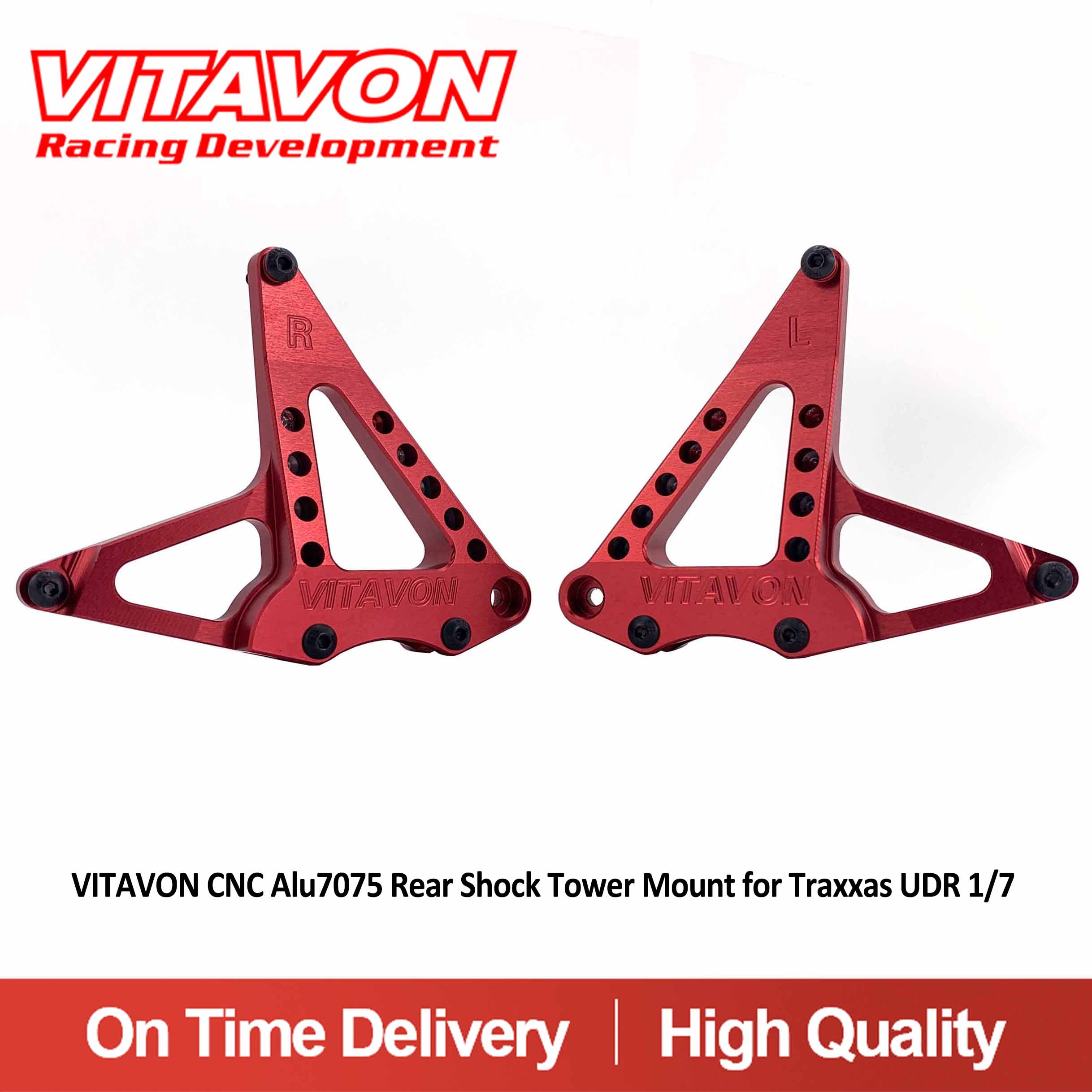 VITAVON CNC Alu CNC Rear Shock Mounts Tower For Traxxas UDR 1:7