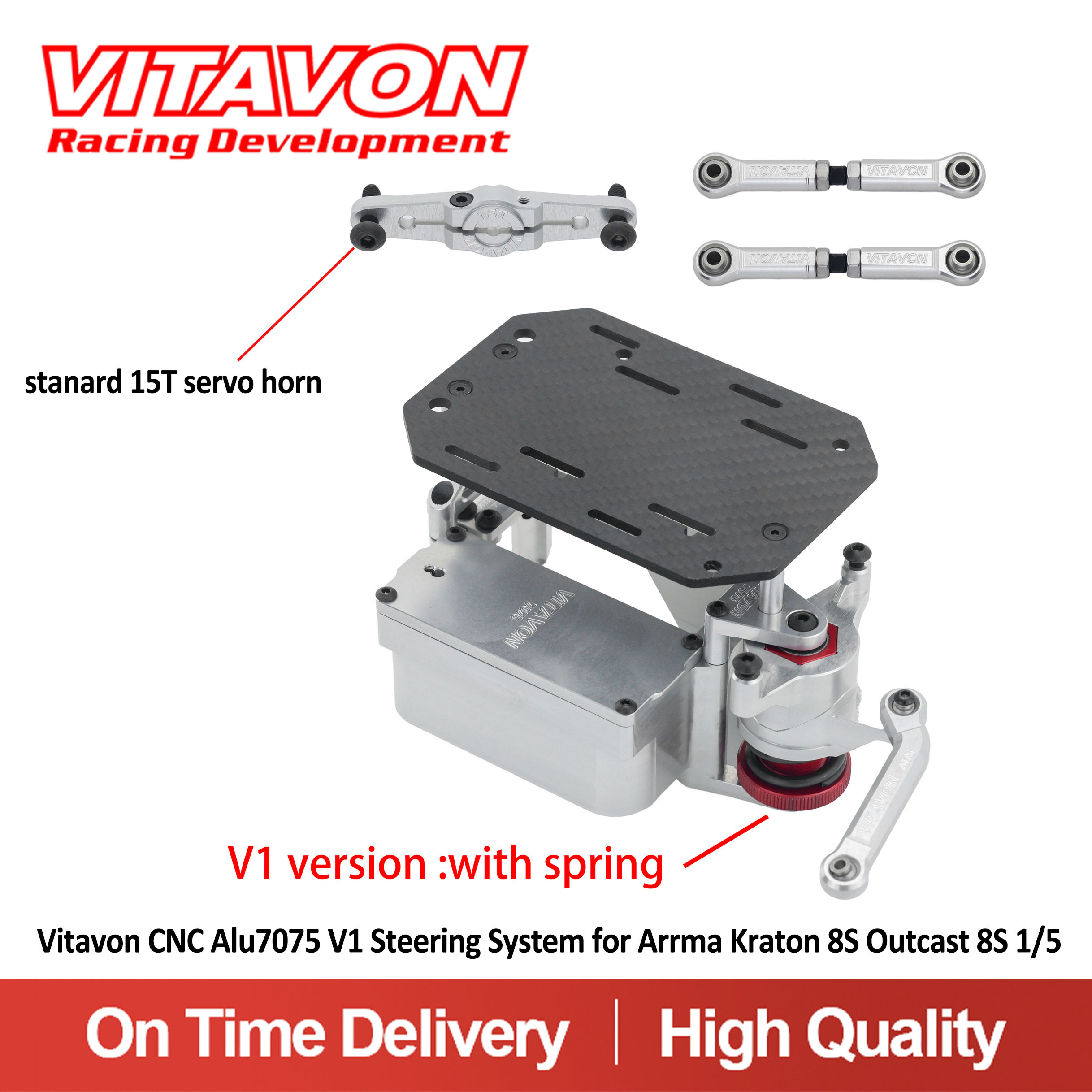 Vitavon CNC Alu7075 Steering System  for Arrma Kraton 8S Outcast 8S 1/5