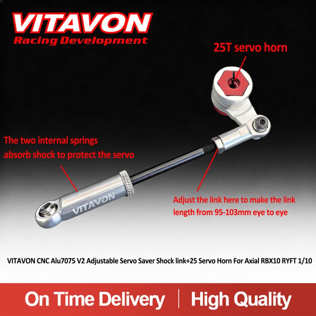 Vitavon Portail Avant/Arrière + Couvercle Alu AR14B Pour Axial RBX10 Ryft 1/10