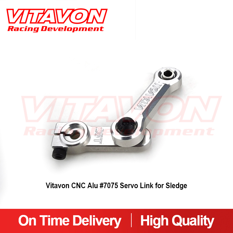 VITAVON CNC Alu#7075 Steering Link & Servo Saver 25T for Traxxas Sledge