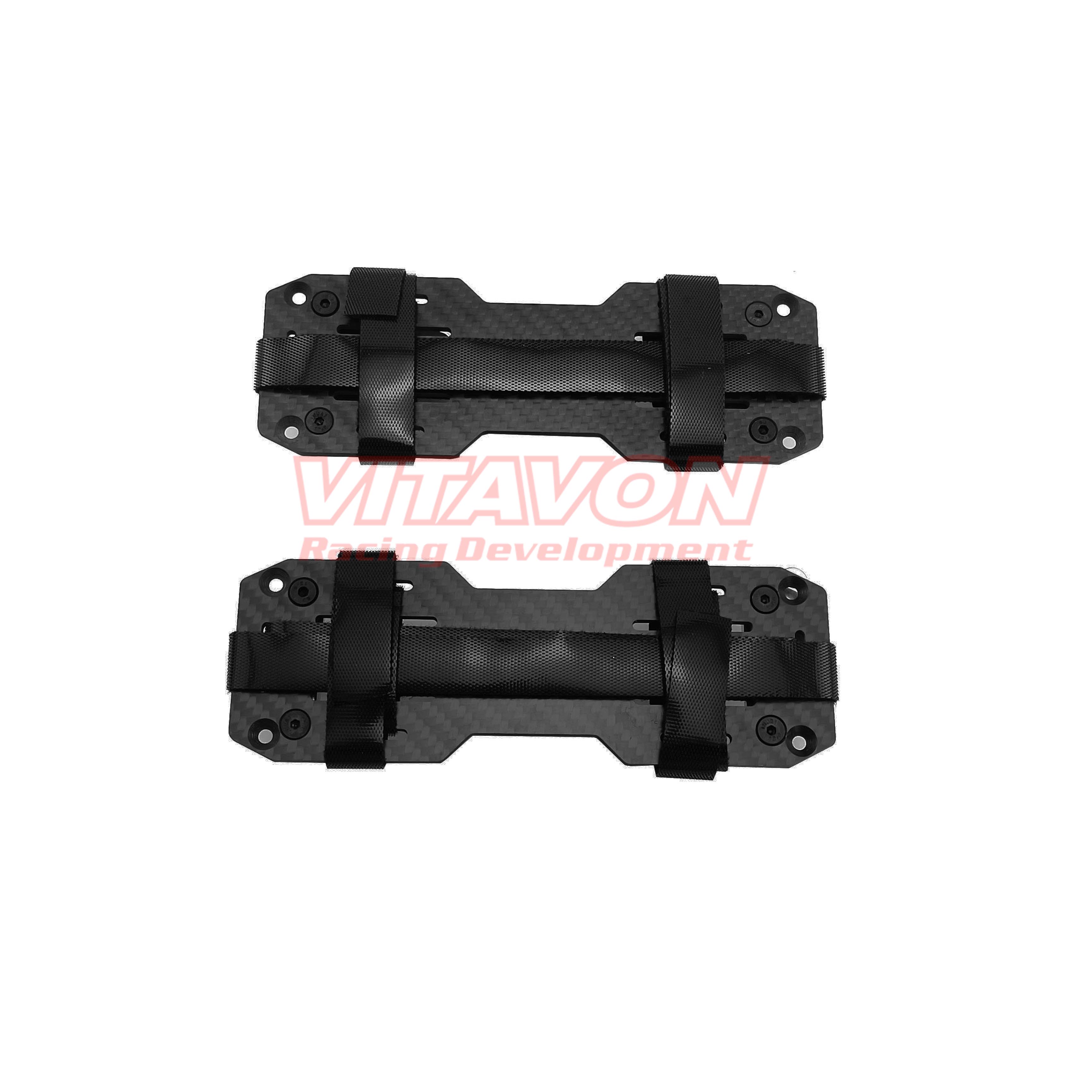 VITAVON Alu stand & Carbon Fiber Battery Tray & Straps Set for Losi 5ive T2.0