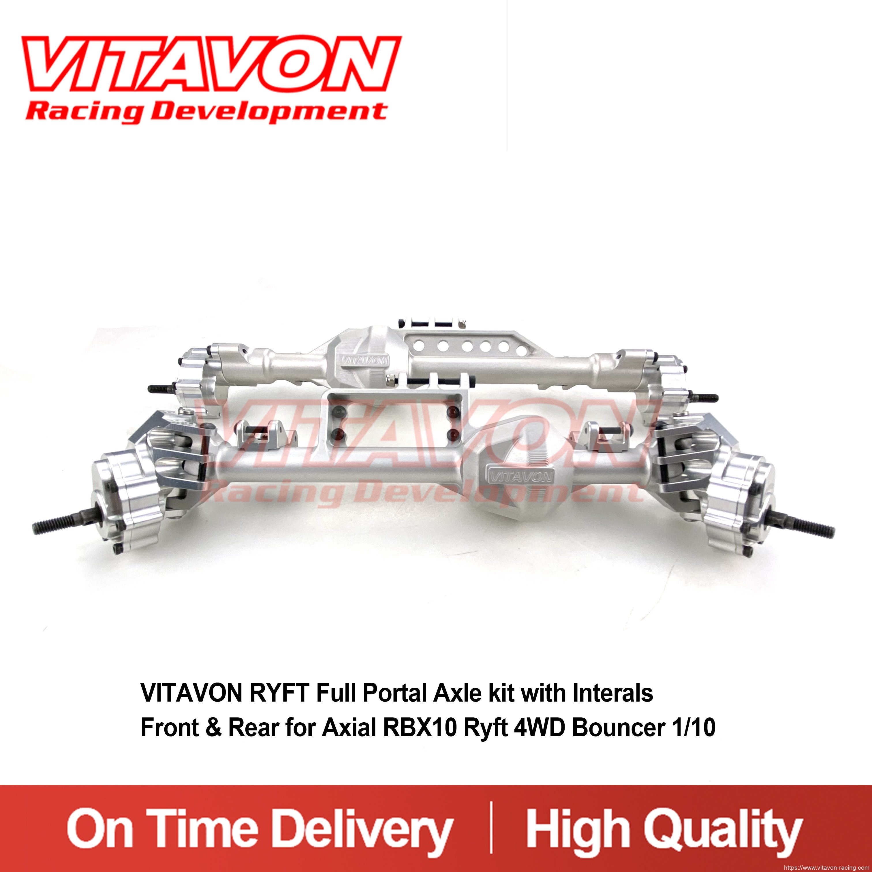VITAVON RYFT Full Portal Axle kit with Interals Front & Rear for Axial RBX10 Ryft 4WD Bouncer 1/10