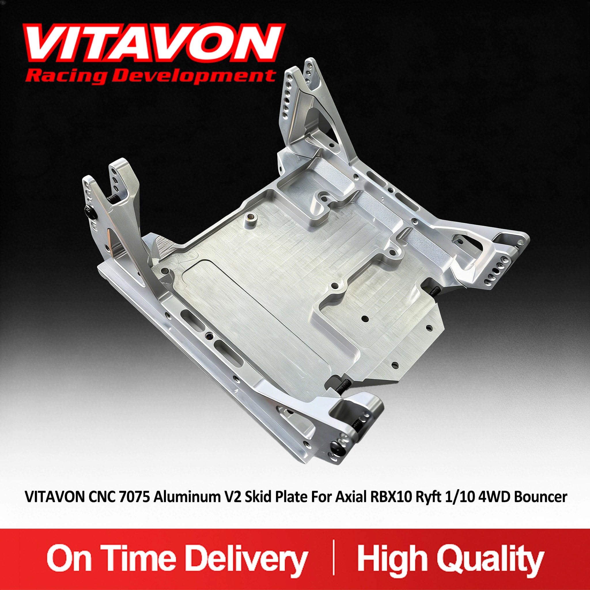 VITAVON CNC Alu 7075 skid plate for Axial RBX10 Ryft 4WD Bouncer 1/10
