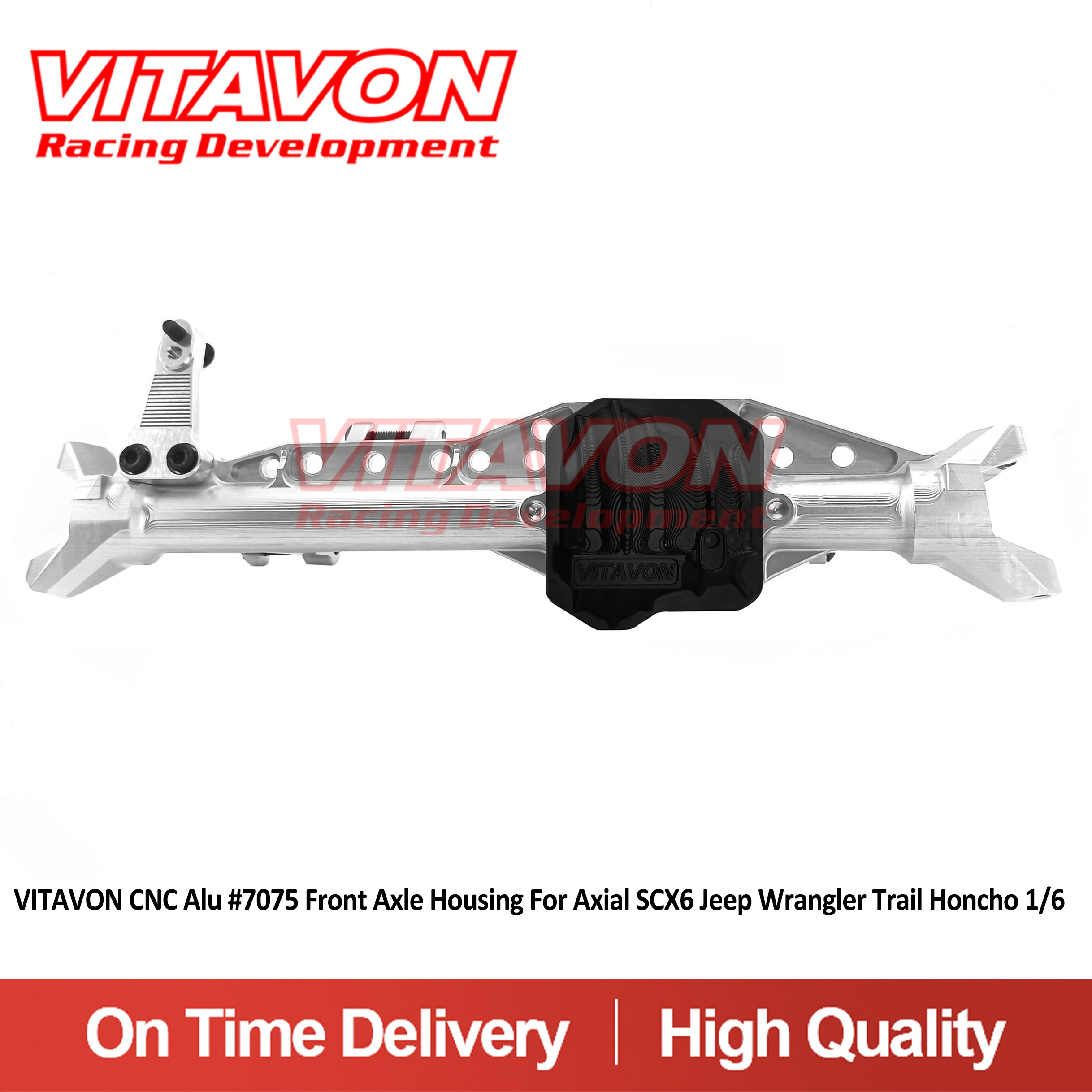 VITAVON CNC Alu #7075 Front Axle Housing for Axial SCX6 Jeep Wrangler Trail Honcho 1/6