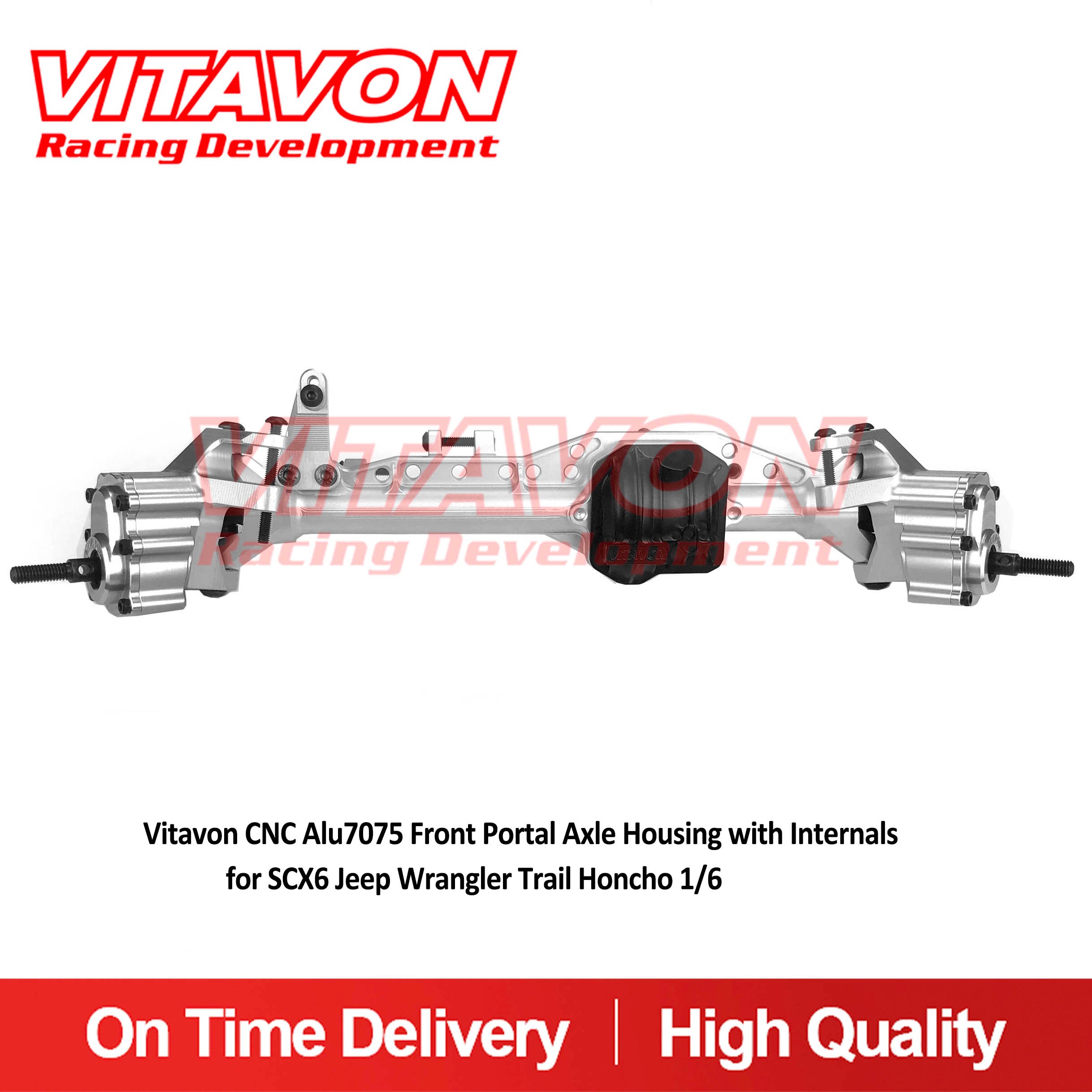 Vitavon CNC Alu7075 Front Portal Axle Housing with Internals for SCX6 Jeep Wrangler Trail Honcho 1/6