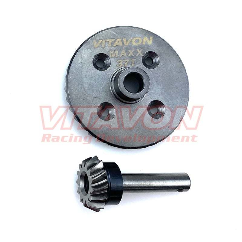VITAVON HD Steel Rear Diff Spiral cut ring&pinion gear for Traxxas MAXX 1/10