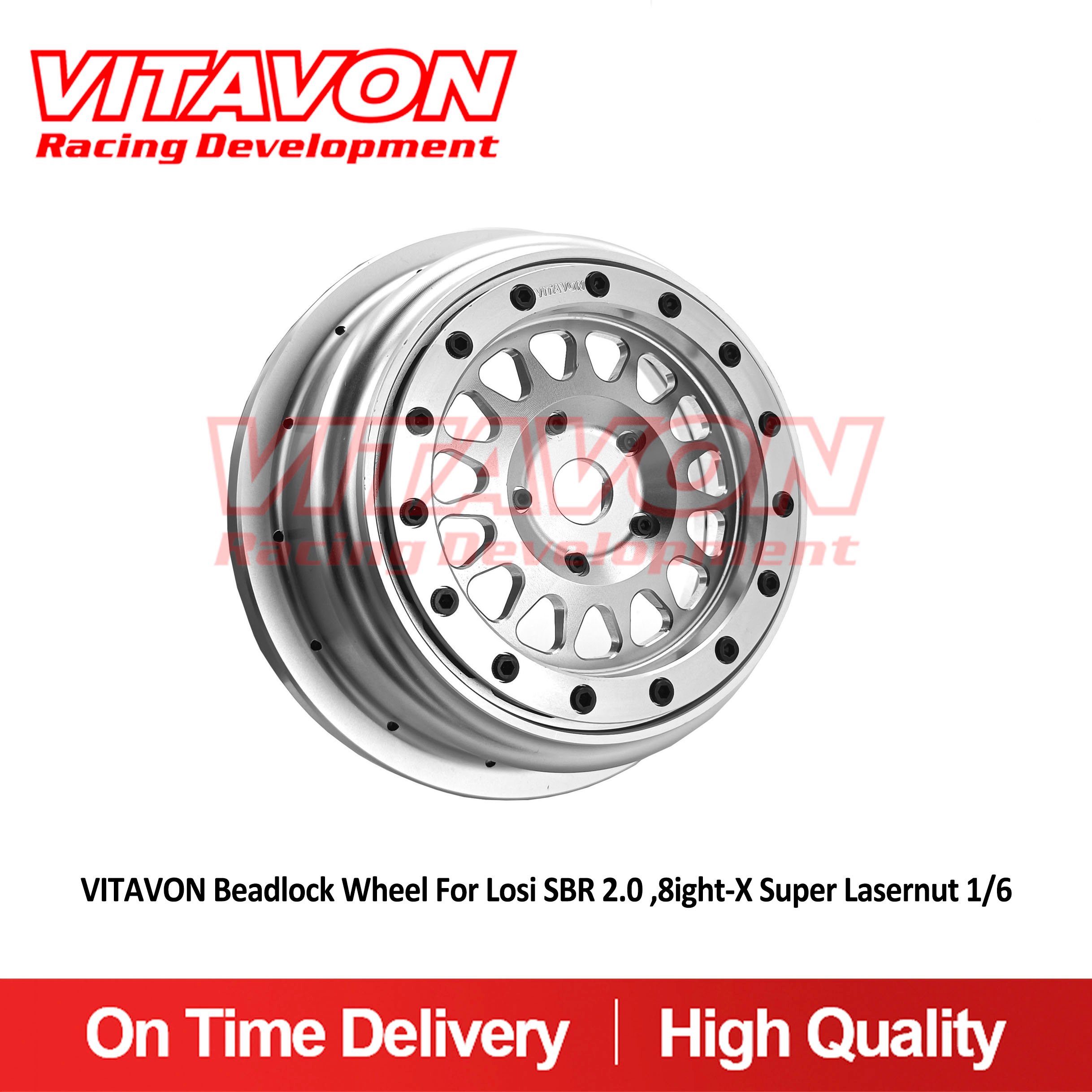 VITAVON Beadlock Wheel For Losi SBR 2.0 ,8ight-X Super Lasernut 1/6