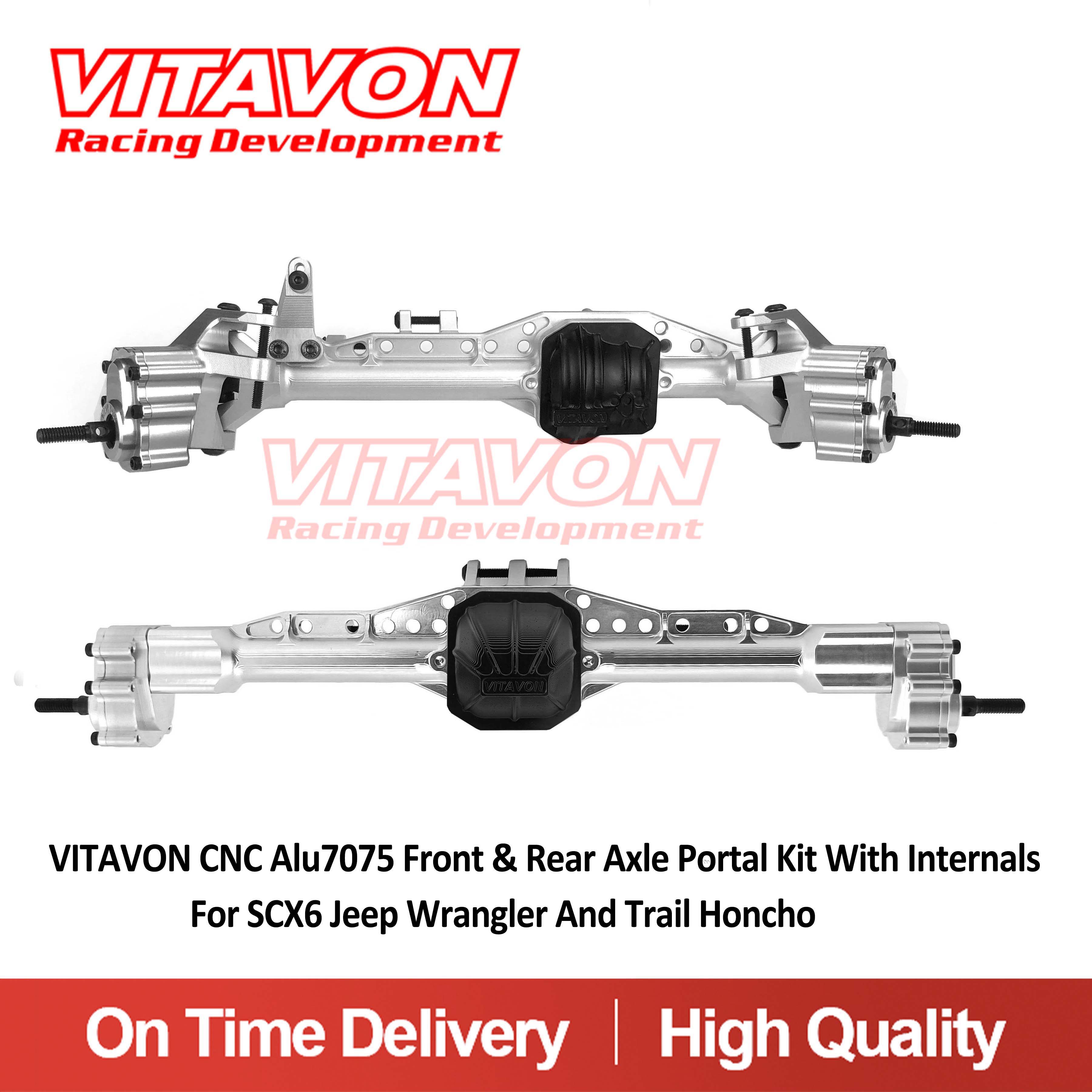 VITAVON CNC Alu7075 Axle Portal Kit with internals for SCX6 Jeep Wrangler and Trail Honcho