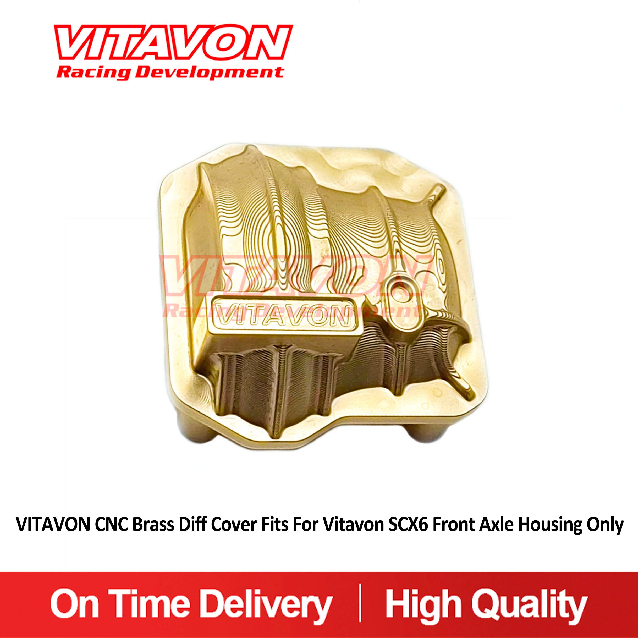 VITAVON CNC Brass Diff Cover fits for Vitavon SCX6 Front Axle housing only