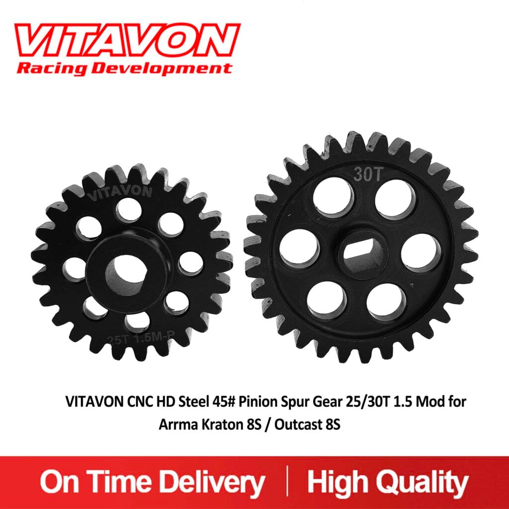 VitavonVITAVON CNC HD Steel 45# Pinion Spur Gear 20/30T 25/25T 25