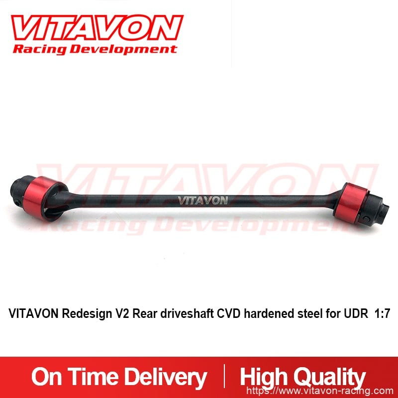 VITAVON Redesign V2 Rear driveshaft CVD hardened steel for UDR 1:7