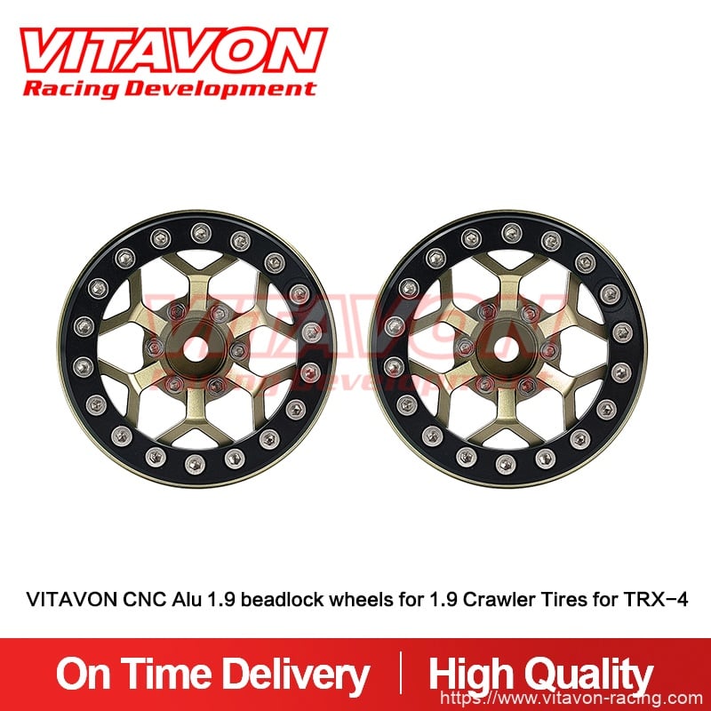 VITAVON CNC Alu 1.9 beadlock wheels for 1.9 Crawler Tires