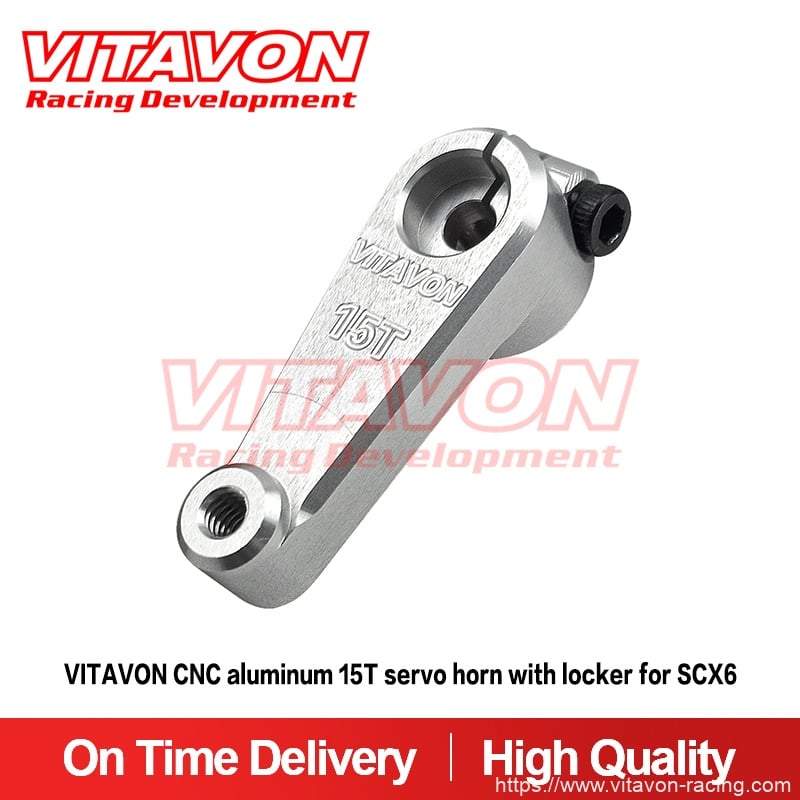 VITAVON CNC Aluminum 7075 15T Servo Horn With Locker for SCX6