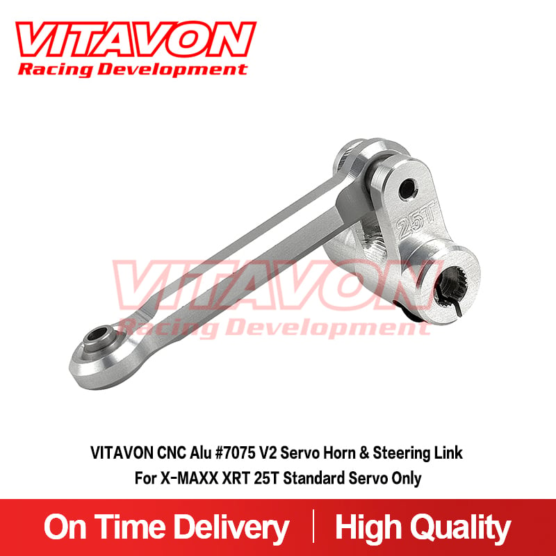 VITAVON Alu #7075 V2 Servo Horn & Steering link for X-MAXX  XRT 25T Standard Servo