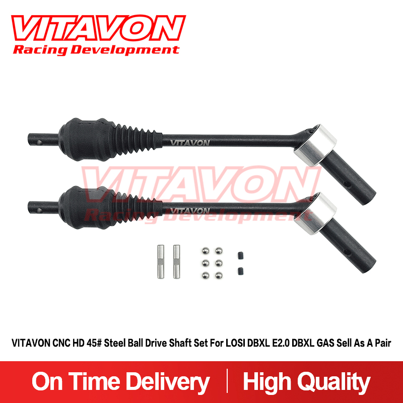 VITAVON CNC HD 45# Steel Ball Drive Shaft Set for LOSI DBXL E2.0 DBXL GAS sell as a pair