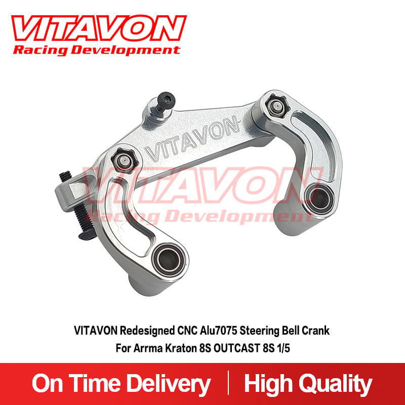Vitavon Kraton 8S redesigned CNC alu7075 steering Bell crank for Arrma 1/5