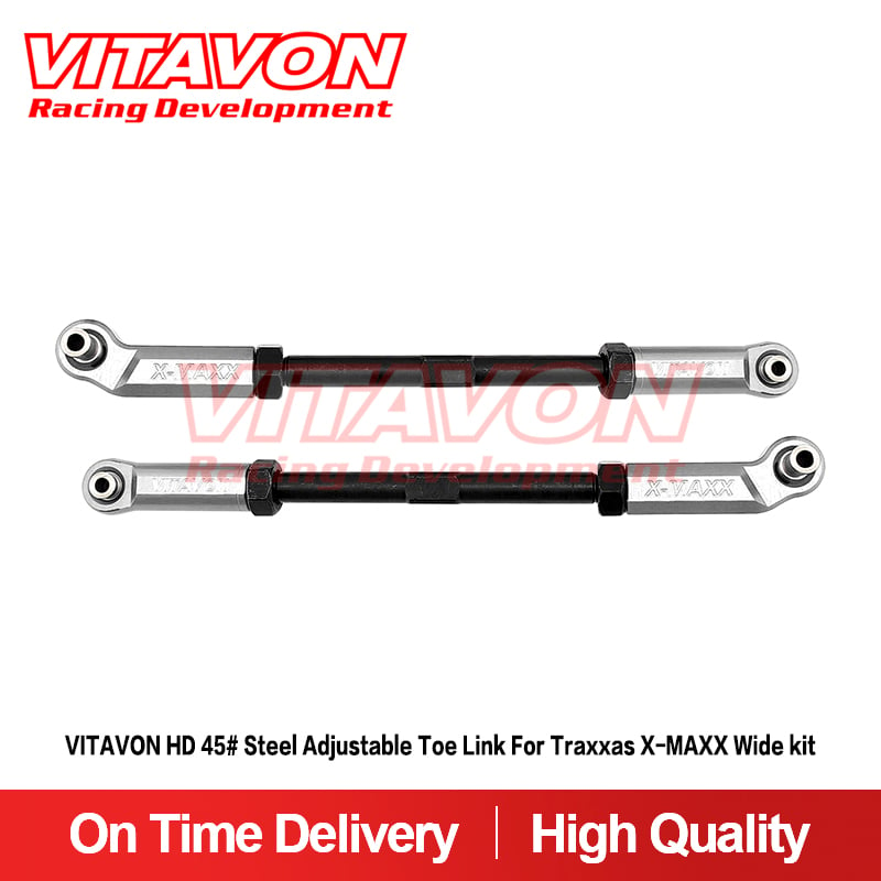 Vitavon CNC Alu7075& HD 45# Steel Adjustable Toe Link for X-MAXX XRT Wide kit