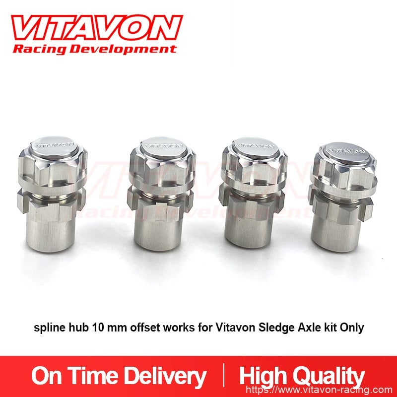 VITAVON V2 CNC Alu#7075 Spline Hub with 10mm offset for Traxxas Sledge
