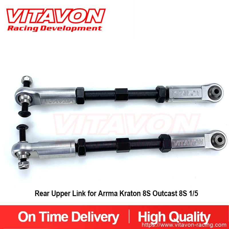 Vitavon Kraton 8S Outcast 8S CNC Alu7075 Rear Upper Link for Arrma 1/5