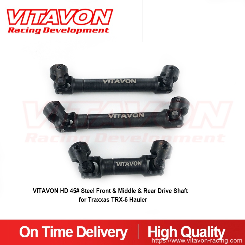 VITAVON HD 45# Steel Front & Middle & Rear Drive Shaft for Traxxas TRX-6 Hauler