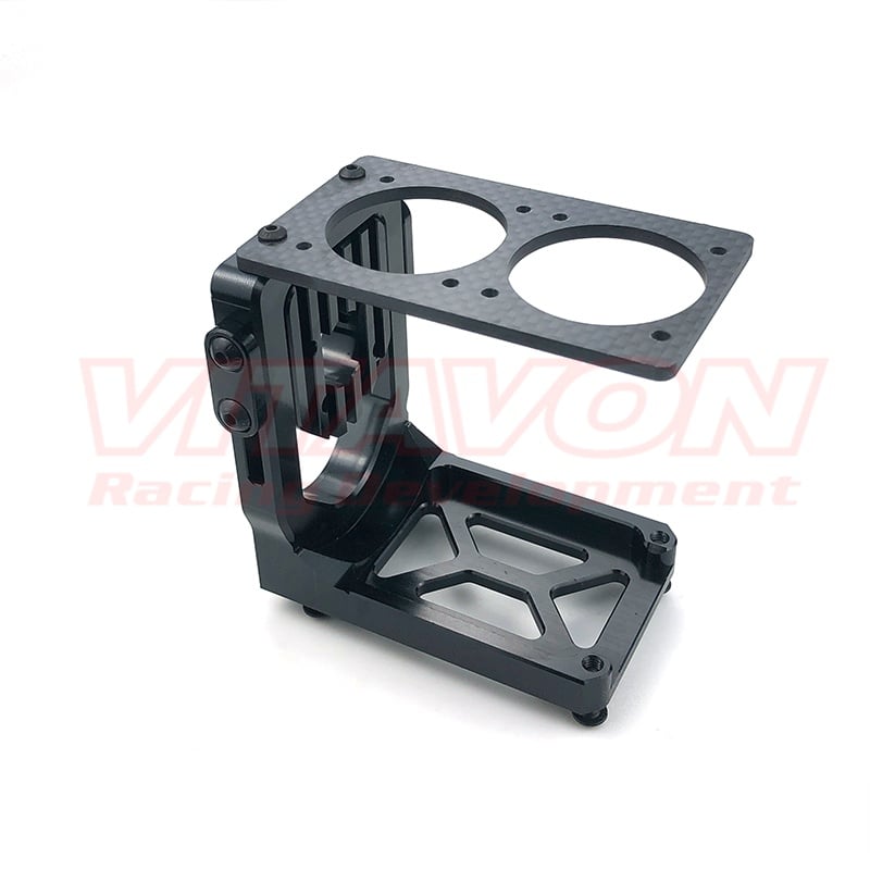 VITAVON CNC Alu7075 Motor Mount & Carbon Plate 40mm Fan Holder for XRT 1/5