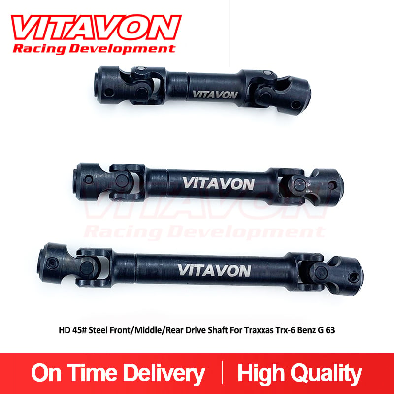 VITAVON HD 45# Steel Front & Middle & Rear Drive Shaft for Traxxas TRX-6 Benz G 63