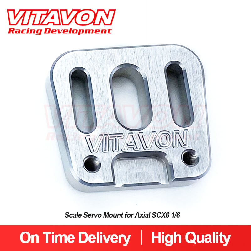 VITAVON CNC Aluminum 7075 1/5 Scale Servo Mount for Axial SCX6 Jeep Wrangler Trail Honcho 1/6