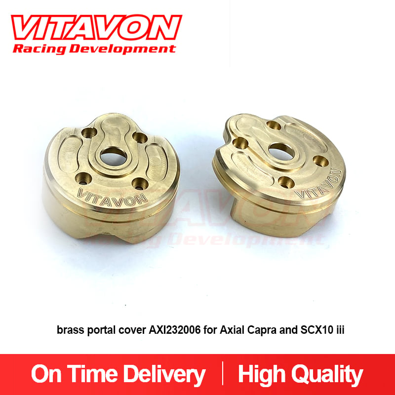 VITAVON CNC brass portal cover AXI232006 for Axial Capra and SCX10 iii
