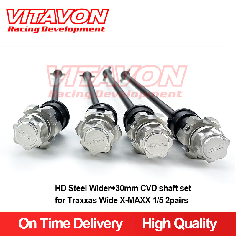 VITAVON HD Steel Wider+30mm CVD shaft set for Wide X-MAXX XRT 1/5 2pairs