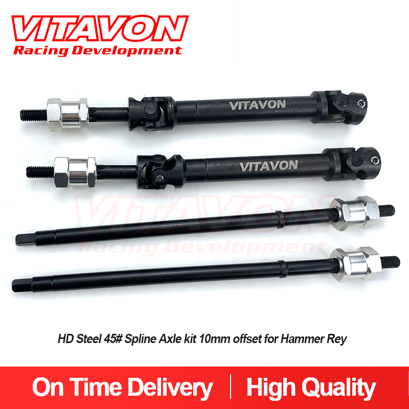 VITAVON HD 45# V3 Steel Spline Axle Kit 17MM Hex Hub for Losi Hammer Rey