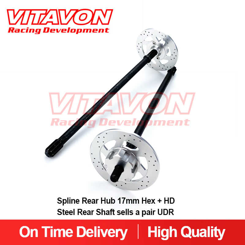 VITAVON Alu7075 Spline Rear Hub 17mm Hex + HD Steel Rear Shaft sells a pair UDR
