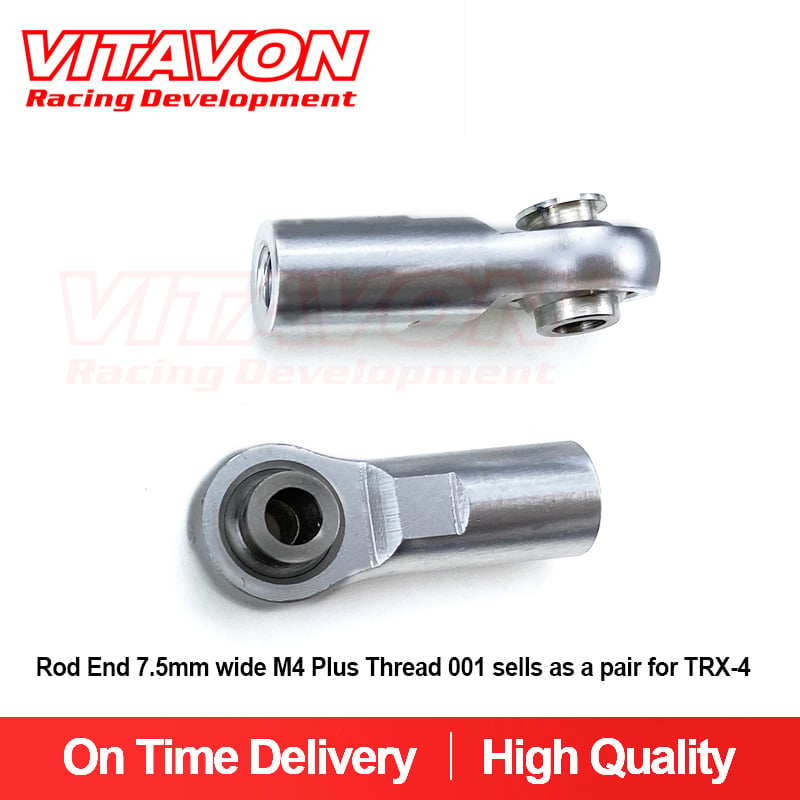 VITAVON Rod End 7.5mm wide M4 Plus Thread 001 sells as a pair
