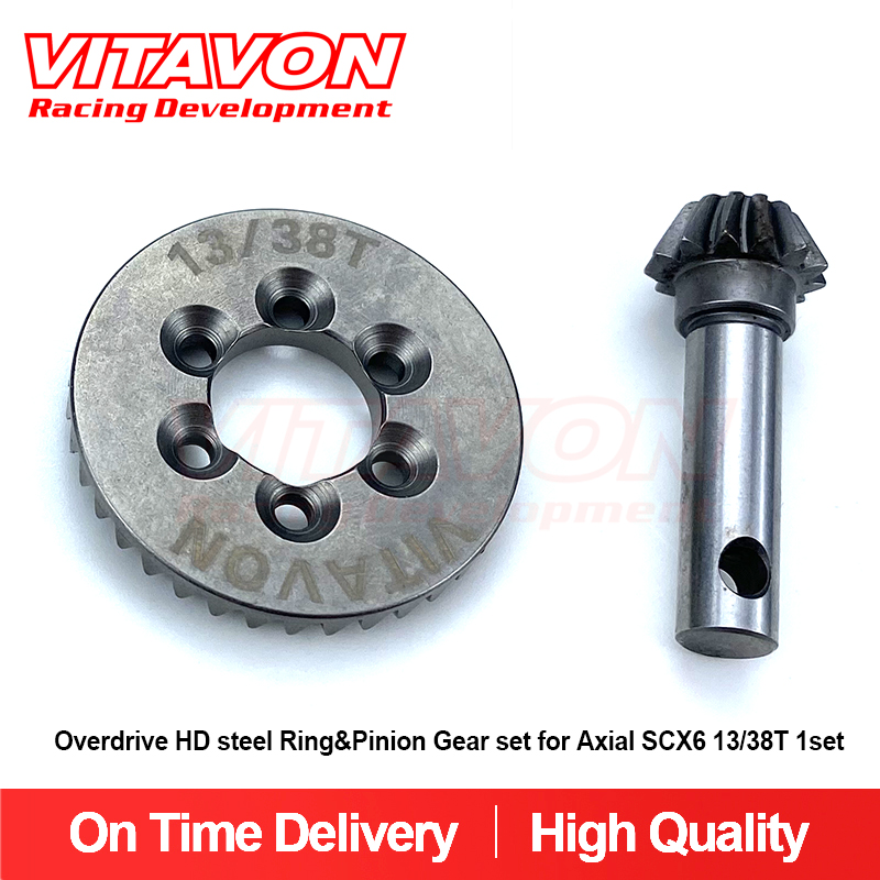 VITAVON Overdrive HD steel Ring&Pinion Gear set for Axial SCX6 13/38T