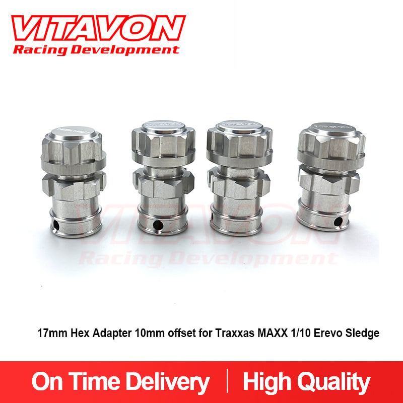 VITAVON 17mm Hex Adapter 10mm offset for Traxxas MAXX 1/10 Erevo Sledge