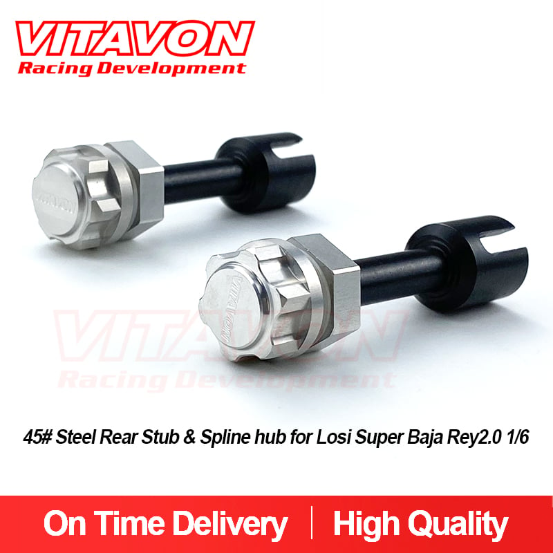 VITAVON SBR 2.0 45# Steel Rear Stub & Spline hub for Losi Super Baja Rey2.0 1/6