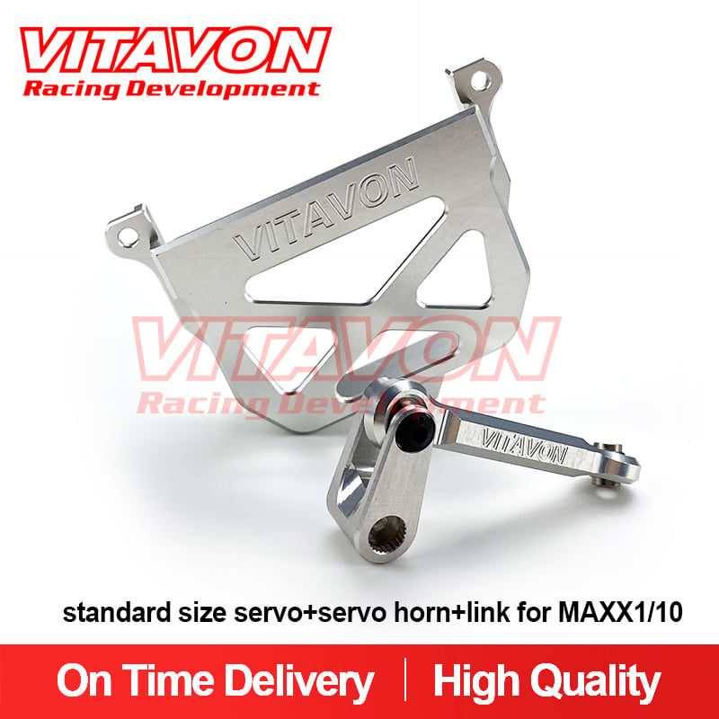 VITAVON CNC adapter for standard size servo+servo horn+link for MAXX1/10