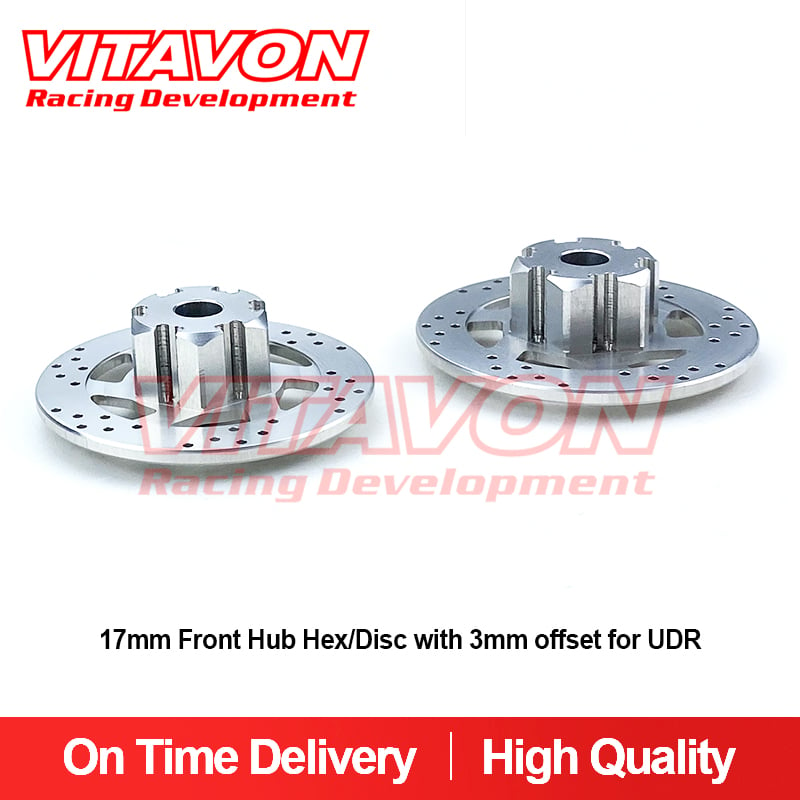 VITAVON Redesigned CNC alu7075 17mm Front Hub Hex/Disc with 3mm offset
