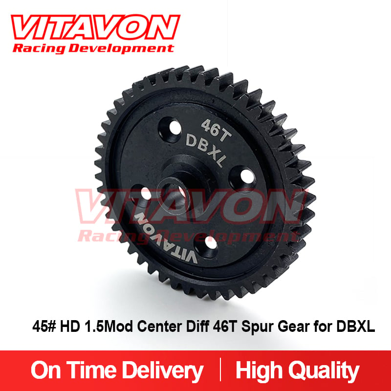 VITAVON DBXL CNC 45# HD 1.5Mod Center Diff 46T Spur Gear
