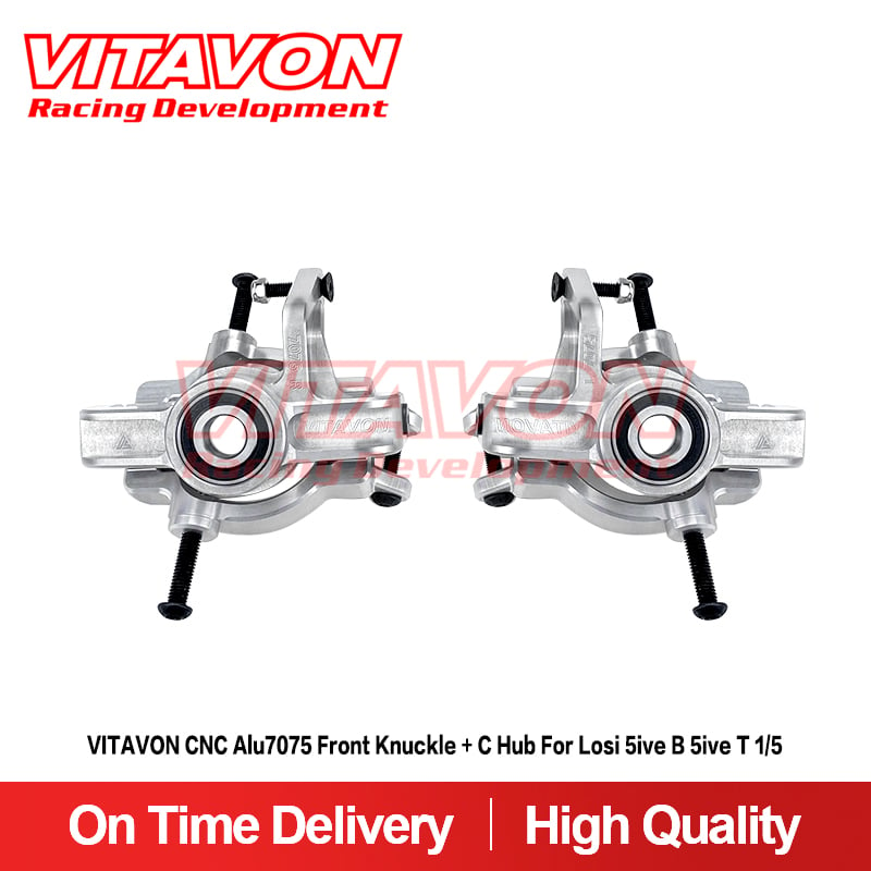 VITAVON CNC Alu7075 Front Knuckle + C Hub For Losi 5ive B 5ive T 2.0 1/5