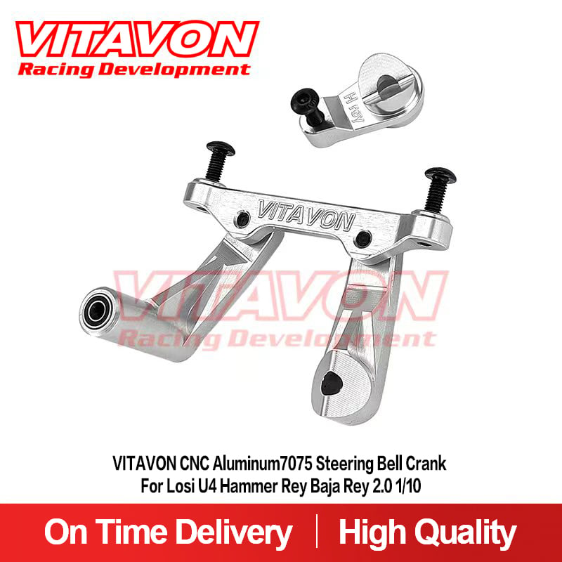 VITAVON CNC Aluminum Steering Bell Crank for Losi U4/Hammer Rey/Baja Rey 2.0 1:10