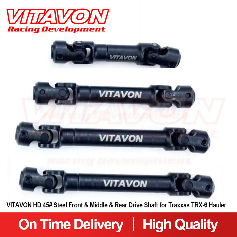 VITAVON HD 45# Steel Front & Middle & Rear Drive Shaft For Traxxas TRX-6 Hauler
