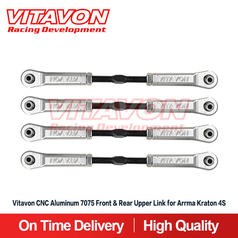 Vitavon CNC Alu7075 Adjustable Front & Rear Upper Link for Arrma Kraton 4S 1:10