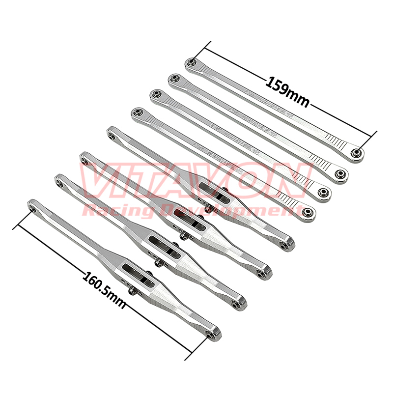 VITAVON CNC Aluminum 7075 V2 Longer Upper And Lower Links Set For LMT 1.0 LMT 2.0 1/8