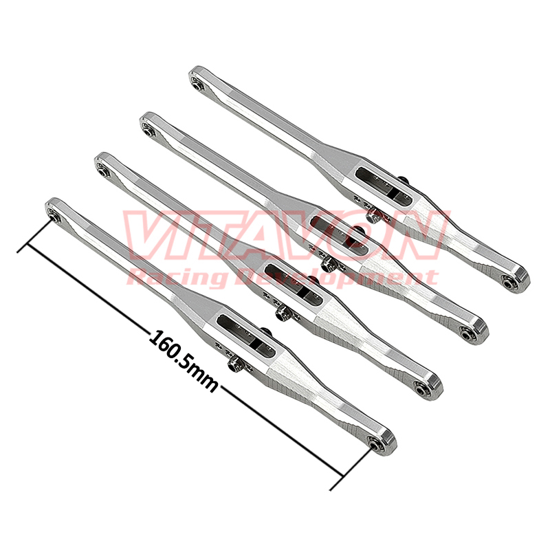VITAVON CNC Aluminum 7075 V2 Longer  Lower Links Set eye to eye 160.5mm For LMT Mega Mud Truck LMT 2.0 1/8