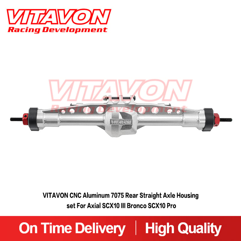 VITAVON CNC Aluminum 7075 Rear Straight Axle Housing set For Axial SCX10 Ill Bronco SCX10 Pro