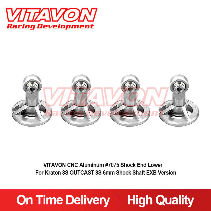 VITAVON CNC Alu7075 Shock End Lower For Kraton 8S OUTCAST 8S 6mm shock shaft EXB Version